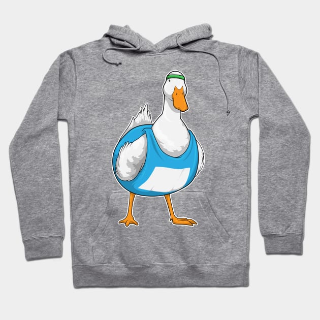 Duck Runner Running Sports Hoodie by Markus Schnabel